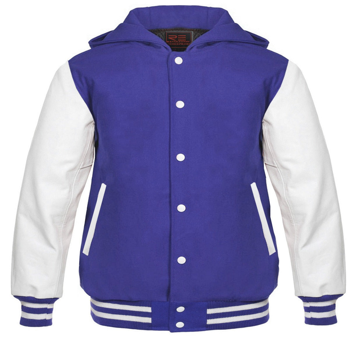 Varsity Jacket Uh Jackets Hooded Varsity Lettermen Jacket Royal