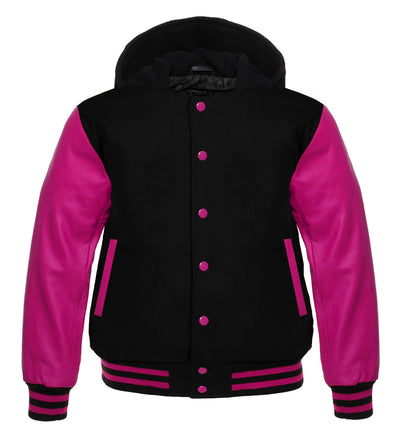 hoodie black pink jackets