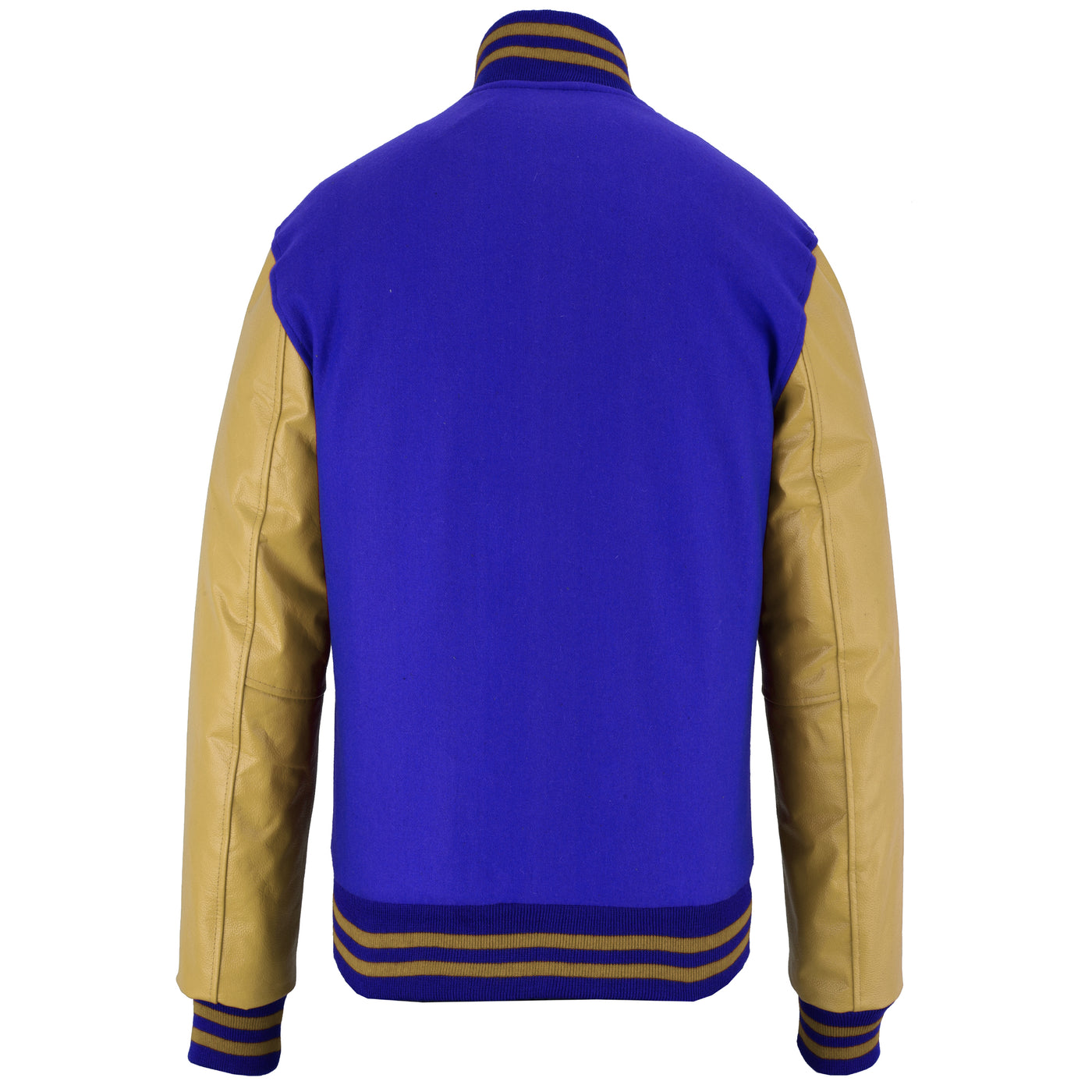 Classic Varsity Letterman Jacket Royal Wool with Beige Sleeves and ...